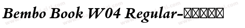 Bembo Book W04 Regular字体转换